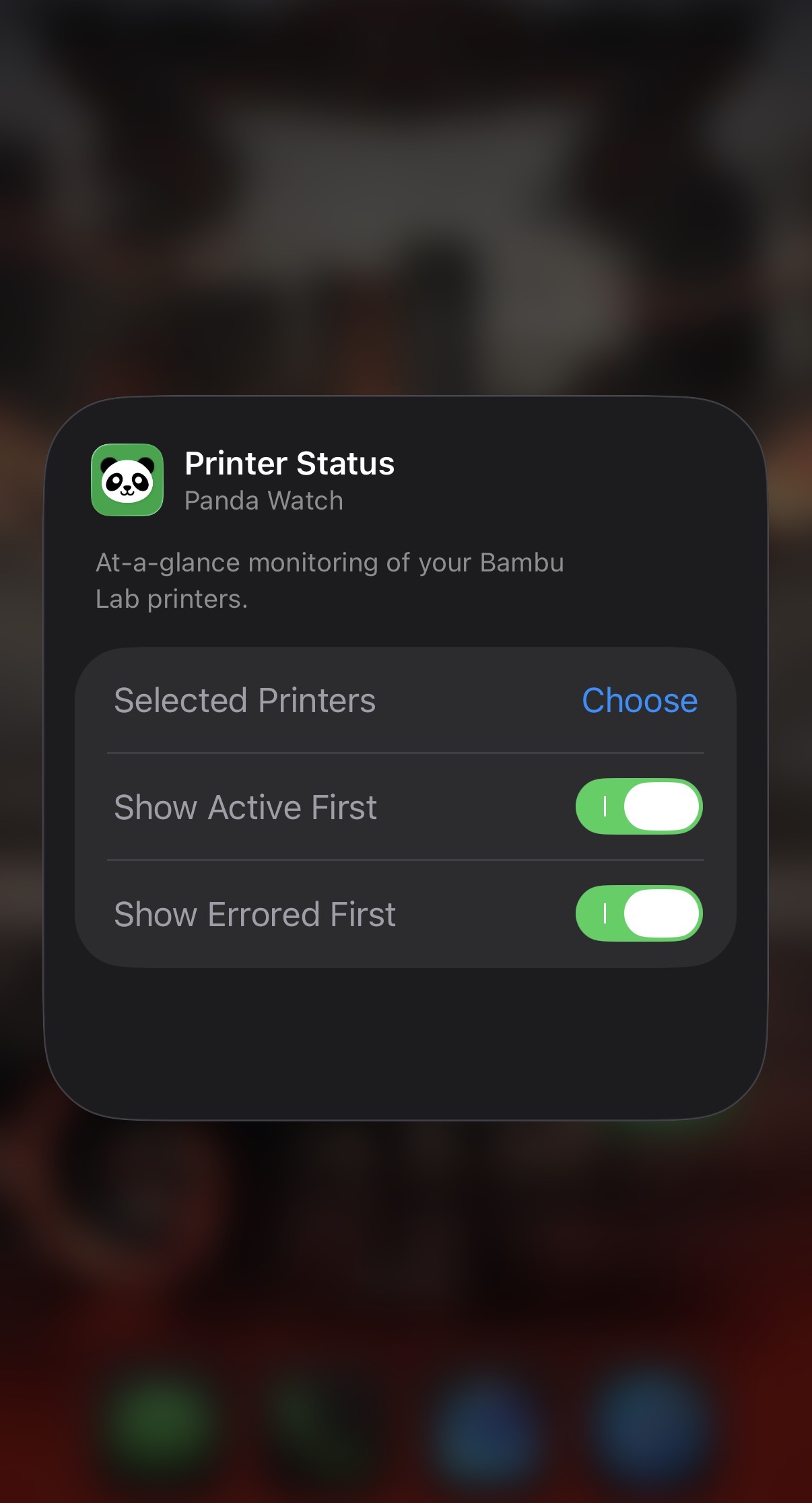 Customizable Widgets